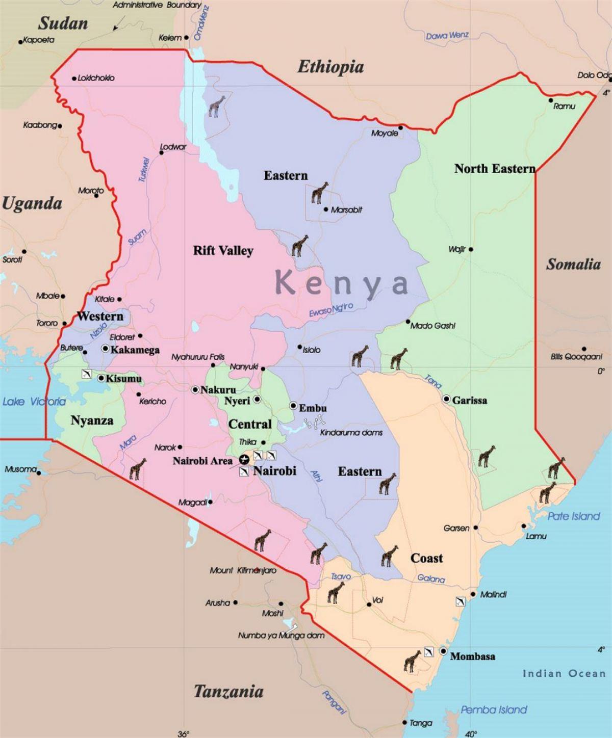 карта Кеніі