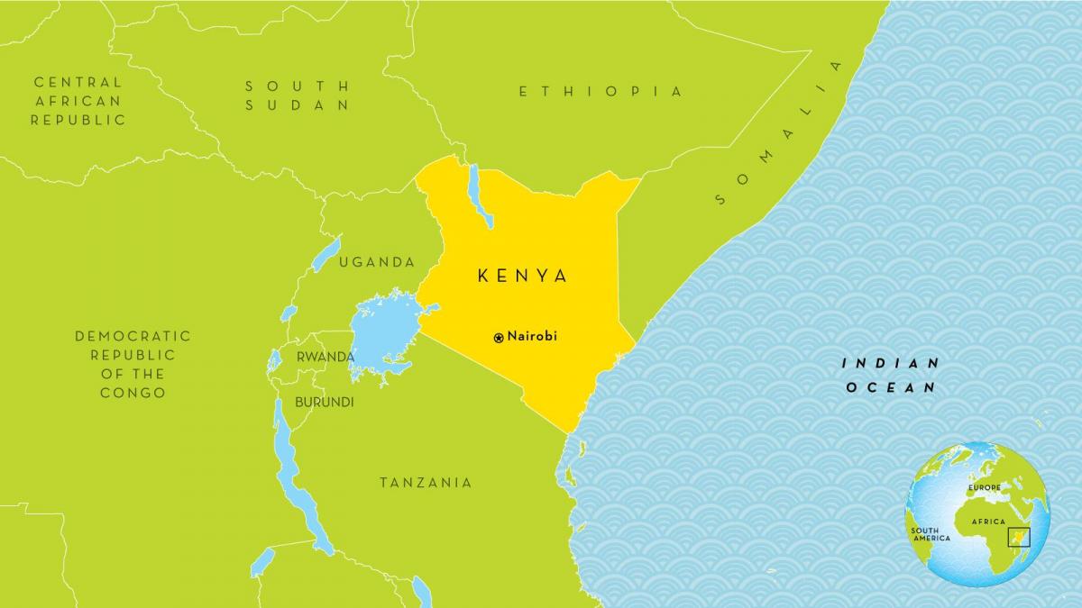 Найробі Кенія на карце