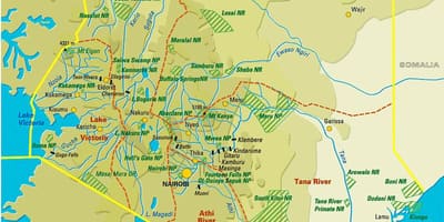 Карта расліннасці Кеніі