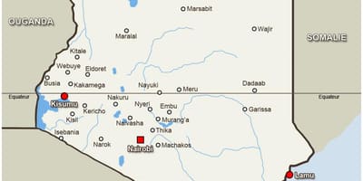 Карта китале Кенія